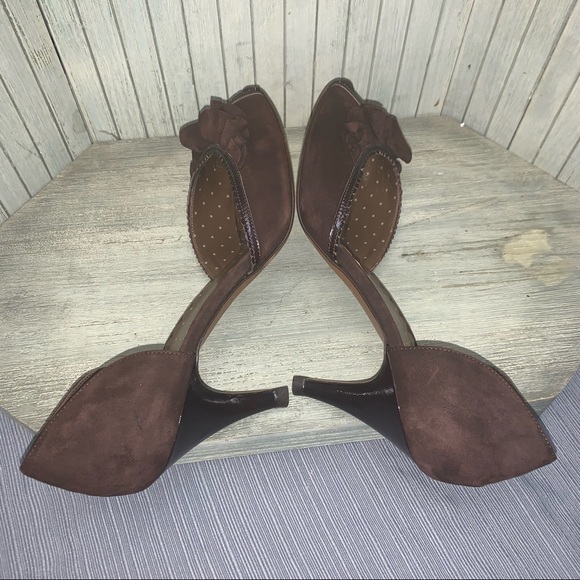 Flawless Moschino Brown Suede Round Toe Heel 39 - Picture 12 of 12